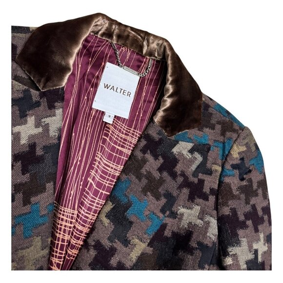 WALTER Luxury Wool Blend SILK Lined Business Casual Blazer Jacket Womens Size 8 - Picture 4 of 7